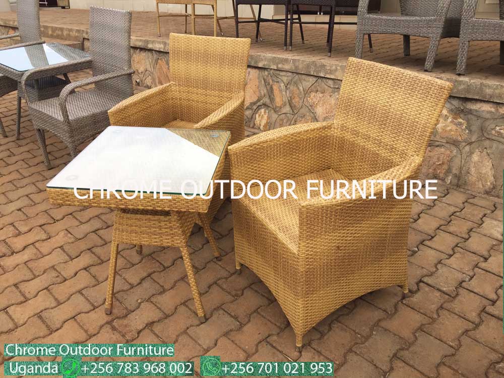 Outdoor Furniture for Sale in Kampala Uganda. Rattan Patio/Garden, Home, Hotel, Restaurant, Bar Outddor Furniture in Uganda. Chrome Outdoor Furniture Ltd Makes Outdoor/Garden/Patio Furniture in Categories of: Chairs, Dining Tables, Sofa Sets, Coffee Tables, Dining Chairs, Flower Vases, Sun Loungers, Outdoor Beds. Chrome Outdoor Furniture Ltd, Leading Furniture Manufacturer And Supplier of Quality Garden And Outdoor Furniture Products in Kampala Uganda, East Africa. furnitureug.com