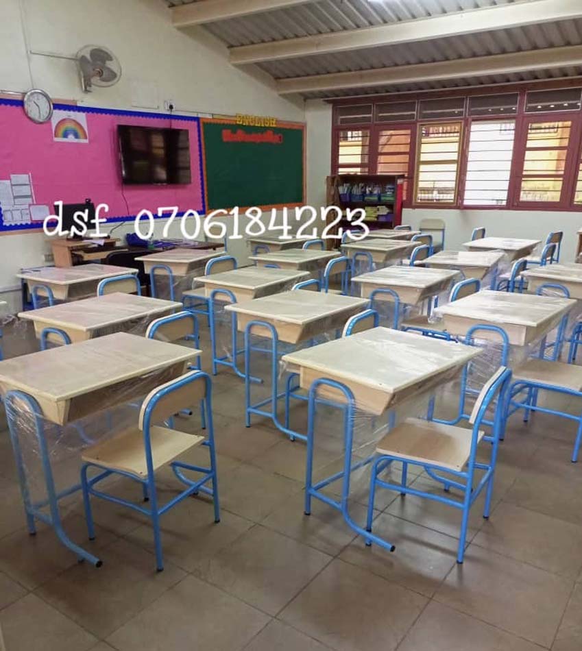 School Desks for Sale in Kampala Uganda. Desire School Furniture Ltd Makes School Desks for Kindergarten/ Pre-school, Primary, Secondary, Colleges, Higher Institutions of Learning/Tertiary Institutions And Universities in Uganda. Desire School Furniture Ltd, Leading Furniture Manufacturer And Supplier of Quality School Furniture Products in Kampala Uganda, East Africa. furnitureug.com