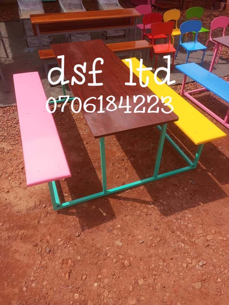 School Table-Bench for Sale in Kampala Uganda. Desire School Furniture Ltd Makes School Table-Benches for Kindergarten/ Pre-school, Primary, Secondary, Colleges, Higher Institutions of Learning/Tertiary Institutions And Universities in Uganda. Desire School Furniture Ltd, Leading Furniture Manufacturer And Supplier of Quality School Furniture Products in Kampala Uganda, East Africa. furnitureug.com