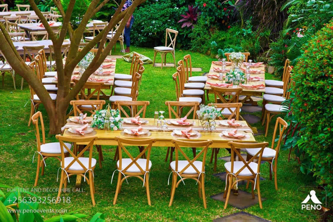 Tables For Hire Kampala Uganda. Event Furniture For Hire in Uganda. Bridal Furniture, Wedding Furniture, Birthday Party Furniture, Outdoor Furniture, Tent Furniture. Peno Events Ltd Uganda, Leading Events Furniture Company in Uganda, Suppliers of Quality Tents And Events Furniture in Kampala Uganda, East Africa. furnitureug.com