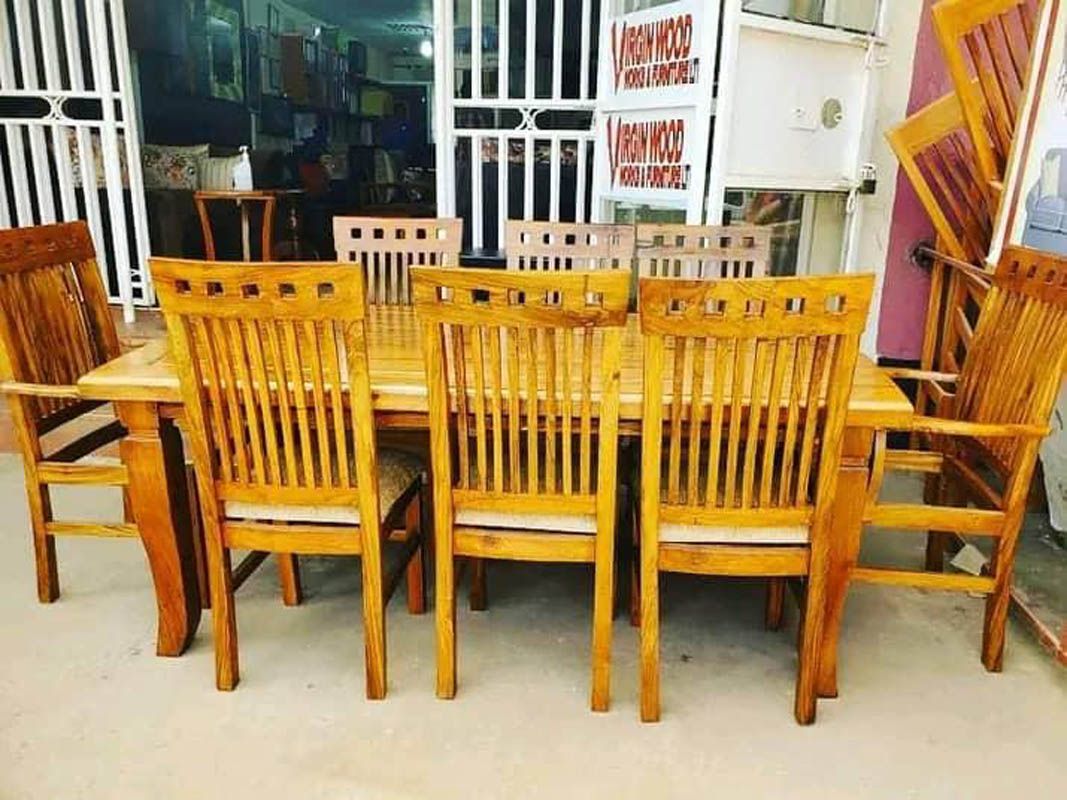 Dining Tables for Sale in Kampala Uganda. Custom Made Wooden Dining Tables Uganda. Virgin Wood Works And Furniture Ltd, Leading Manufacturer And Supplier of Wood Furniture Products in Kampala Uganda, East Africa. furnitureug.com