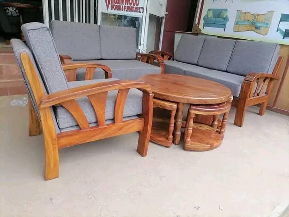 Sofa Sets for Sale in Kampala Uganda. Custom Made Wooden And Fabric Sofa Sets Uganda. Virgin Wood Works And Furniture Ltd, Leading Manufacturer And Supplier of Wood Furniture Products in Kampala Uganda, East Africa. furnitureug.com