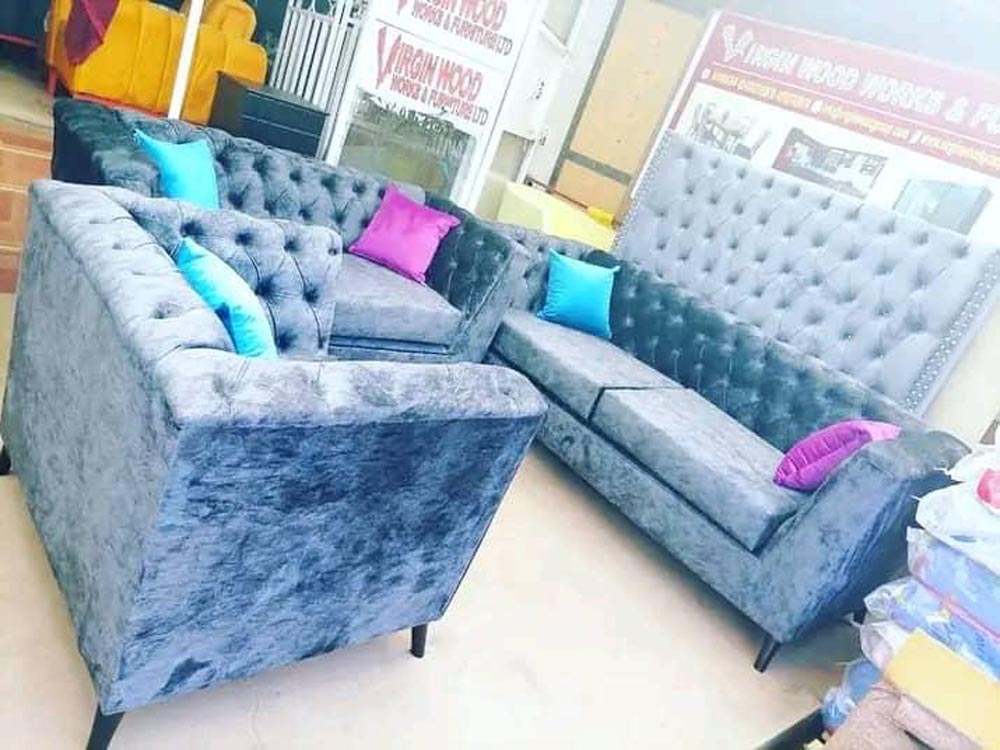 Sofa Sets for Sale in Kampala Uganda. Custom Made Wooden And Fabric Sofa Sets Uganda. Virgin Wood Works And Furniture Ltd, Leading Manufacturer And Supplier of Wood Furniture Products in Kampala Uganda, East Africa. furnitureug.com